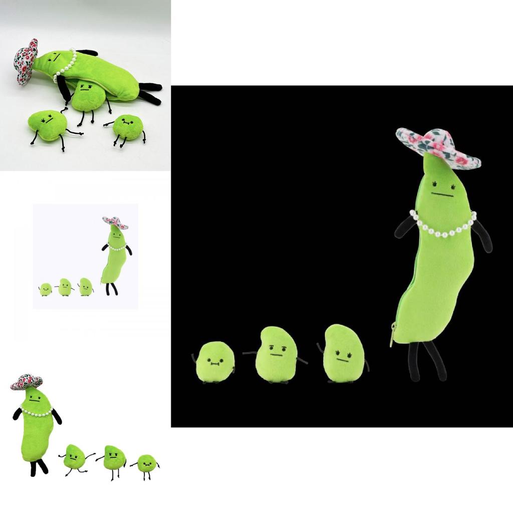 Cute Secret Staycation Edamame Family Plush Premium Quality Green Doll For Home