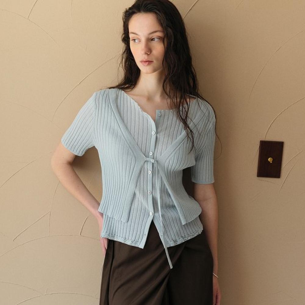 Joy Gryson Layered Half Sleeve Knit Cardigan 31 Kk6mp4360 31 MINT/00_FREE