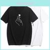 Stilvolles T-Shirt mit Herzprint für Damen, mit weichem, bequemem Stoff und lässigem Design