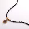 Natural Garnet Pendant Black Spinel S925 Sterling Silver Necklace Women'S Fashion Light Luxury Collarbone Chain