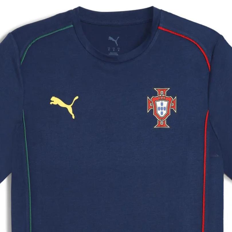 Puma Portugal Team Logo Quick-Dry Sports Breathable Casual Short Sleeve T-Shirt Men Tops Navy-Blue 779548-17
