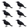 A95I-Halloween Decoration Simulation Black Crow Prop Set Fake Bird Ghost Halloween Black Crow Toys Scary Festival