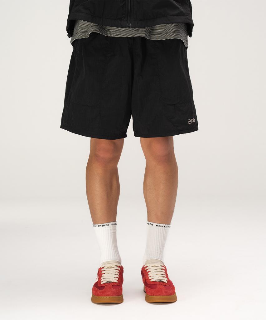Ipiti Studded Nylon Shorts (Black)