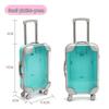 Compact Clear Cosmetic Trolley Case with Universal Wheels, Large Capacity, Thickened for Eyelash and Desktop Decor