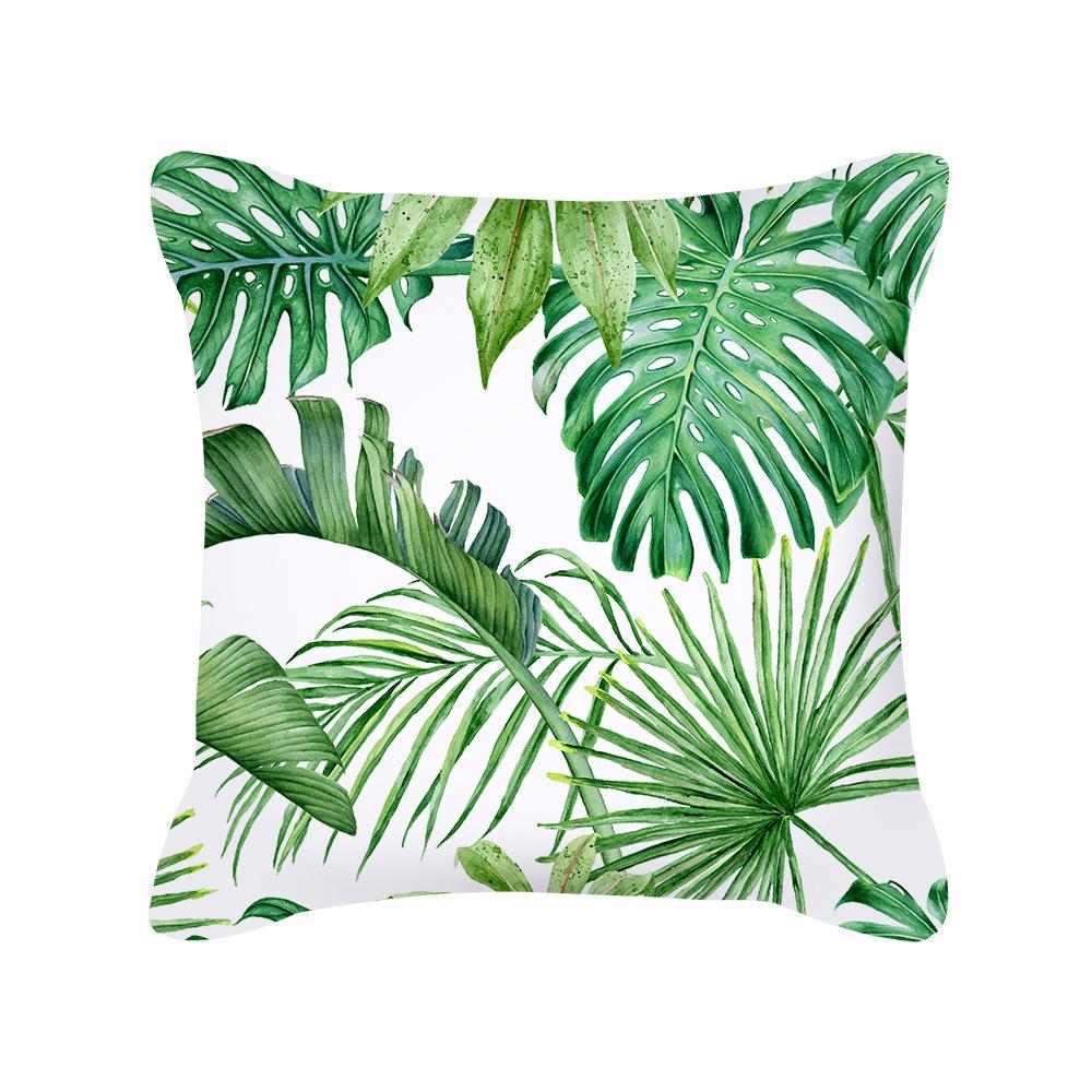 New Home Green Plant Tropical Pillow Cover Without Core Cushion Cover Waist Pillow Cover Cushion Cover Furniture Supplies