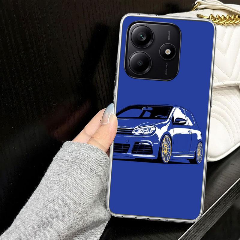 Cool MK4 MK5 Golf Car Case for Xiaomi Redmi Note 14 13 12 11 Pro Plus Phone Cover 14S 12S 11S 11E 11T 10S 10 9S 9 Silicone Funda