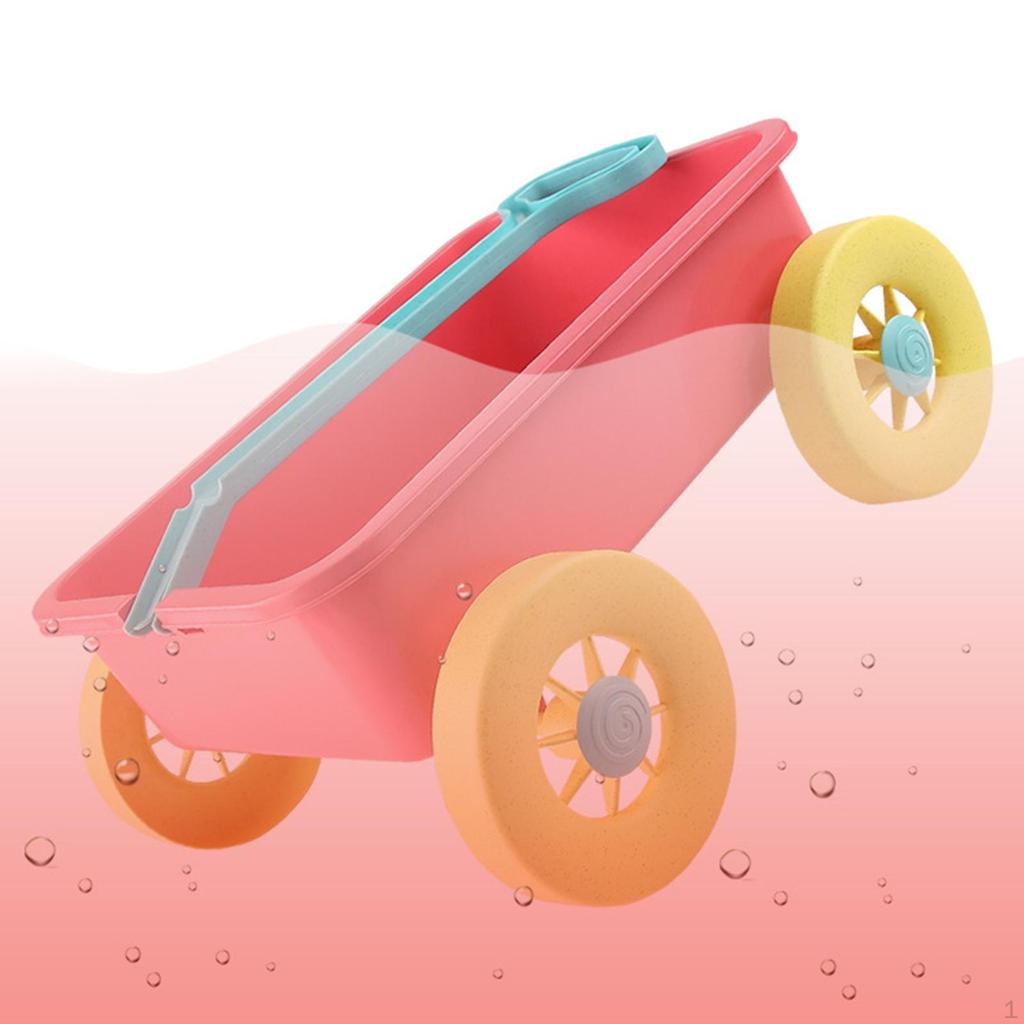 Pretend Play Wagon Toy, Sand Toy Trolley, Portable Kid Outdoor for Indoor, Summer, Gardening