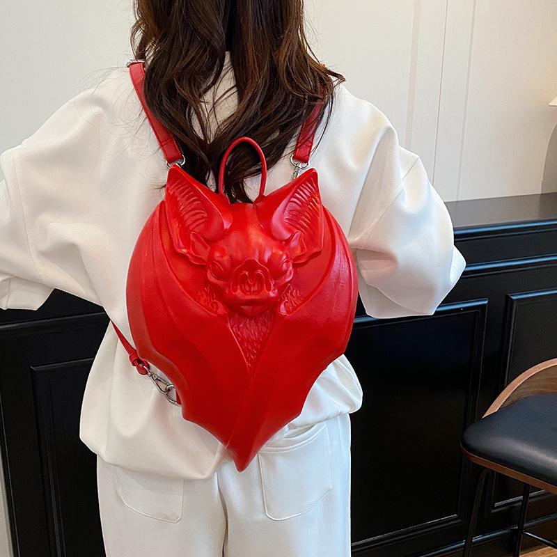 European and American Punk Style Bat Shaped Design Backpack Original Personalized High-end Halloween Exclusive Women's Bag Trend
