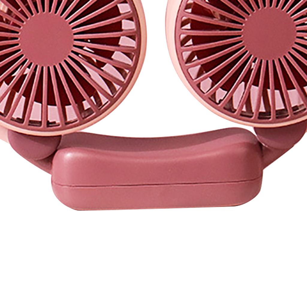 Portable Neck Fan Bendable Wearable USB Rechargeable Hand Free Mini Hanging Fan for Office Travel Taro Purple
