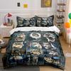 Wolf Nature Moonlight Scene Bedding Duvet Cover Set (1*Duvet Cover 2*Pillowcases, Without Duvet Insert)