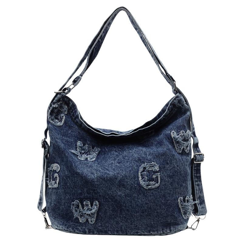 Denim Multifunctional Backpack Women's Large Capacity Tote Bag Shoulder Bag