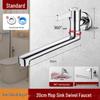 Universal Wall-Mounted All-Copper Folding Rotating Mop Sink Faucet with Anti-Freeze Feature for Bathroom/Balcony