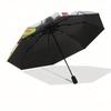 Sanrio Characters,Kawaii Automatic Folding Umbrella Simple 8 Rib Design, Bright Cartoon Pattern, Durable Iron Frame, Suitable For Travel, Ou