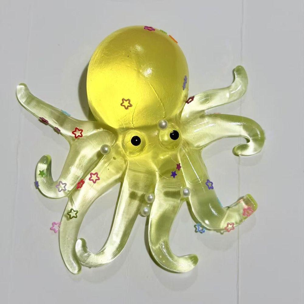 Simulation Squishy Ocean Octopus Cute Animals Glitter Sensory Fidget Ball Pinch Stretched Slow Rebound Toy Anxiety Adhd