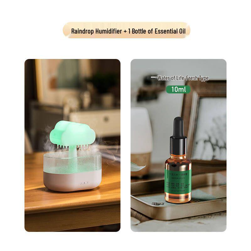USB Rain Cloud Humidifier: Aromatherapy Diffuser with Seven-Color LED for Home and Bedroom