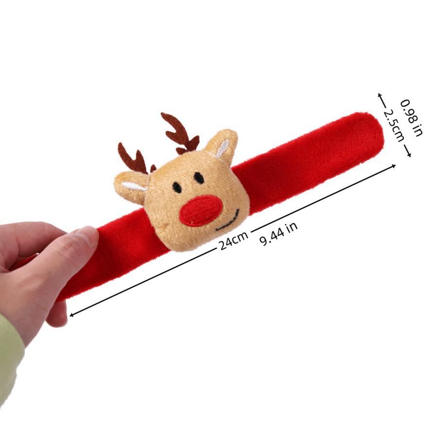 Christmas Slap Bracelets Christmas Snap Bracelet Party Favors Xmas Slap Bands Include Reindeer Xmas Decorations for Children