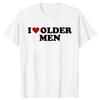 2026 Lustiges Ich Liebe Ältere Unisex T-Shirts Rotes Herz Sommer Grafik Baumwolle Streetwear Kurzarm Valentinstagsgeschenke T-Shirt