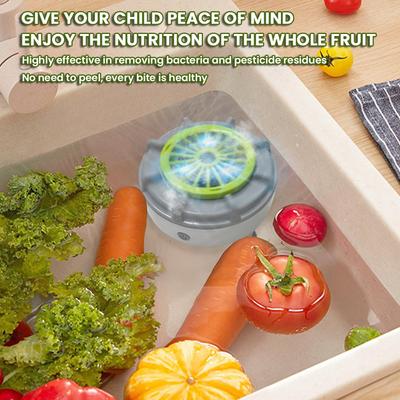 Máquina de Lavar Frutas e Vegetais Portátil Máquina Limpadora de Alimentos Totalmente Automática Limpador de Frutas e Vegetais Impermeável para Lavar Frutas