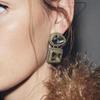 Vintage Crystal Patchwork Water Drop Geometric Rhinestone Earrings for Women
