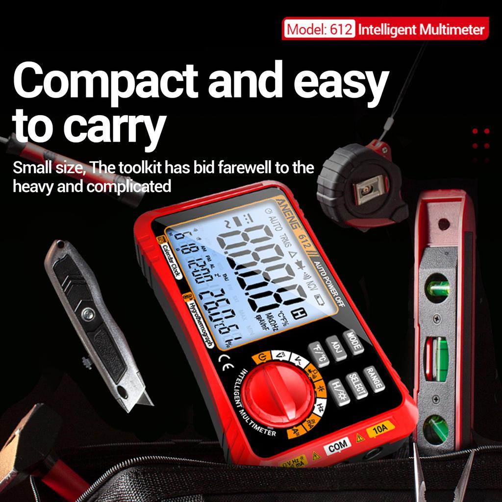 Aneng 612 Smart 3 In 1 Digital Multimeter Perpetual Calendar Temperature and Humidity Ammeter