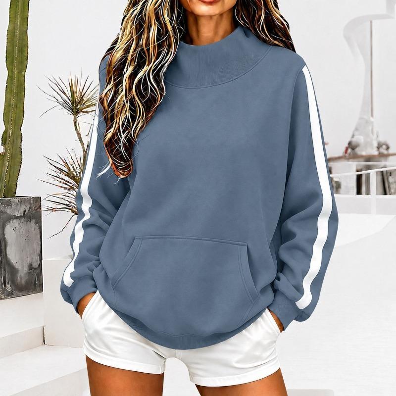 JPNTKY Women's Long Sleeve High Neck Fashion Casual Autumn Winter Hoodie
