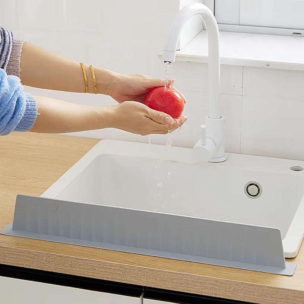 1Pcs Silicone Kitchen Countertop Bar with Suction Cup Sink Guard Baffle Plate Sink Splash Guard