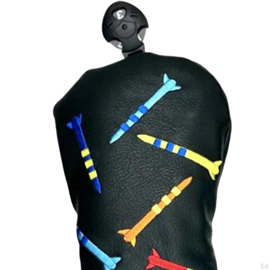 Golf Club Head Cover Protector Fashion Wear Resistant Long Neck Lined Protective