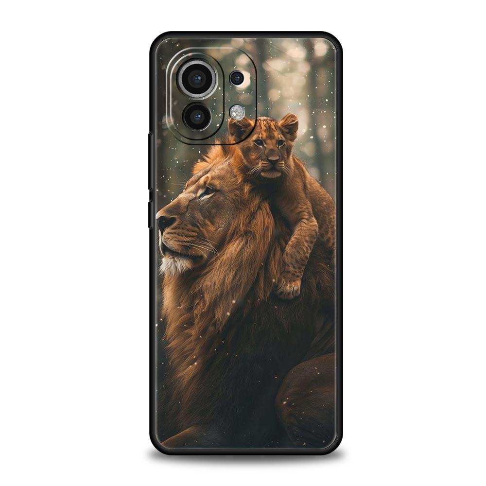 

Lion Alpha Male Cub Phone Case For Xiaomi 17 14 15 13 14T 13T 12T 11T Pro 12 11 Lite Poco X7 X5 X3 NFC F7 F6 Soft Cover Mi 11 Lite