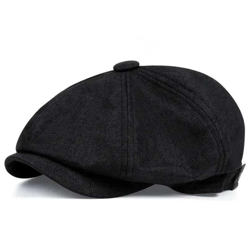 Beret & Octagon Cap For Men Women, Newsboy Painter Hat British Vintage Style, Unisex Retro Flat Cap