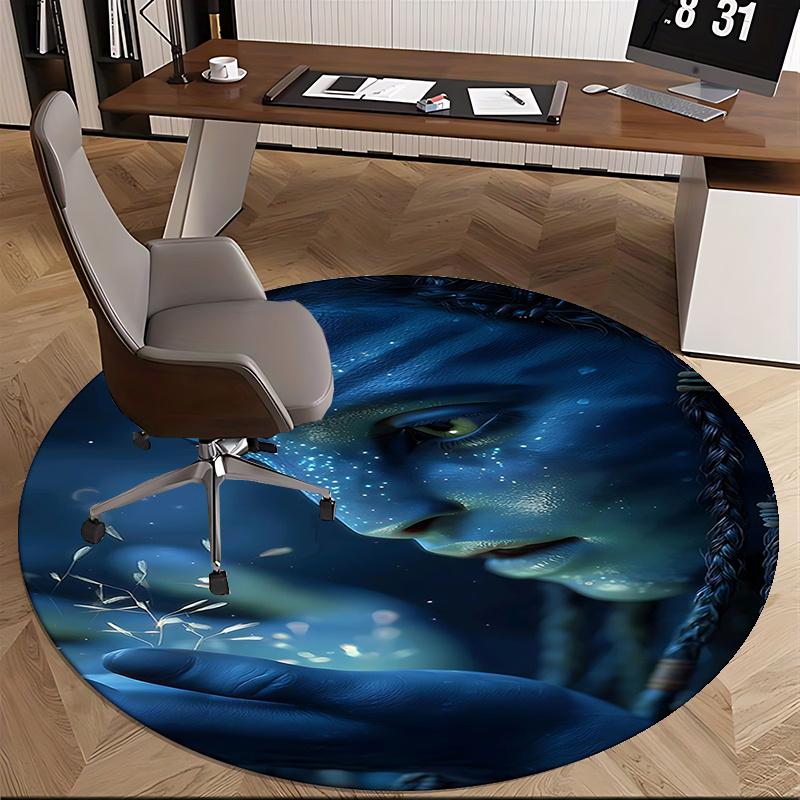 Avatar-Inspired Chair Mat - Round Carpet for Home Decor, Office Use, and Gifts0190b