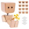 Shaking Wooden Man Figurine Handmade Shaking Man Statue Cute Little Wooden Statue That Sways Shaking Feet Wooden Doll for Office