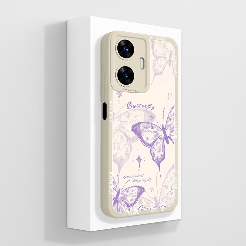 Beautiful Love Heart Phone Covers For Realme C55 C35 C25 C20 C15 C11 C21Y C25Y Soft Liquid Silicone Bumper Anti Drop Protection Case For Realme Casing