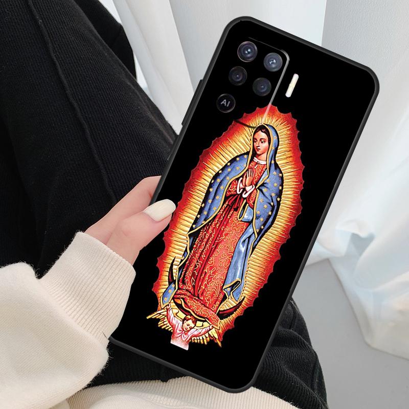 Virgen De Guadalupe Virgin Mary Case For OPPO A54 A74 A94 A83 A91 A93 A5 A9 A31 A53 2020 A15 A52 A72 Find X5 X3 Pro Cover