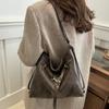 Leather Buckle Shoulder Bag New Design Women Backapck Casual Vintage Tote Bag  Lady