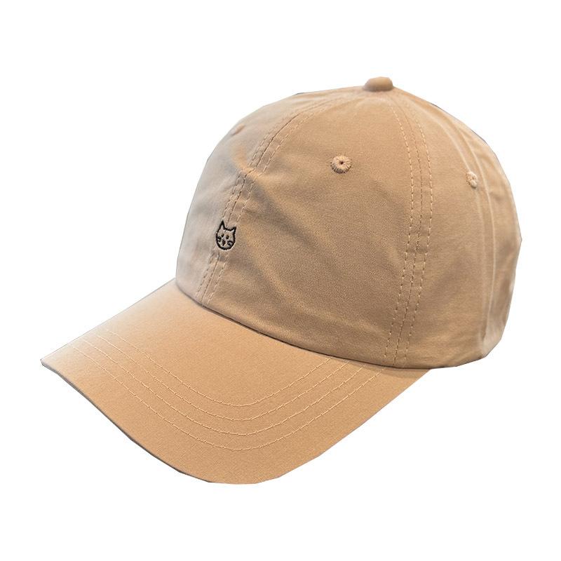 Sweet and Cute Kitten Head Embroidery Big Head Circumference Baseball Cap Female Spring and Summer New Face Small Wide Brim Cap Male