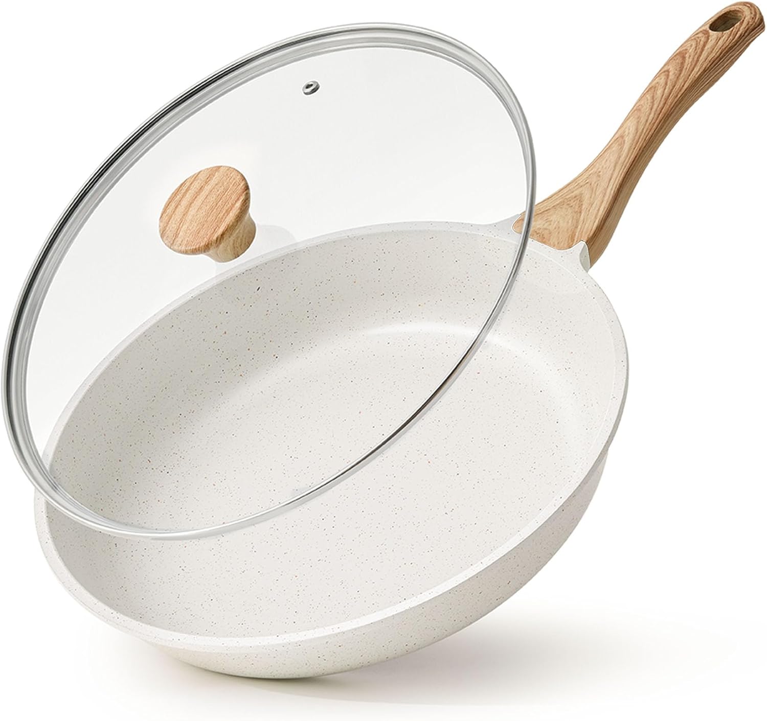 

Nonstick Ceramic Frying Pan with Lid Inch Omelet Pan Skillet, Free of Intentionally United States