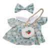 Plush Doll Clothes Cotton and Cloth Bow Tie 20cm Plush Doll Outfits Dress with Strawberry Bag 2