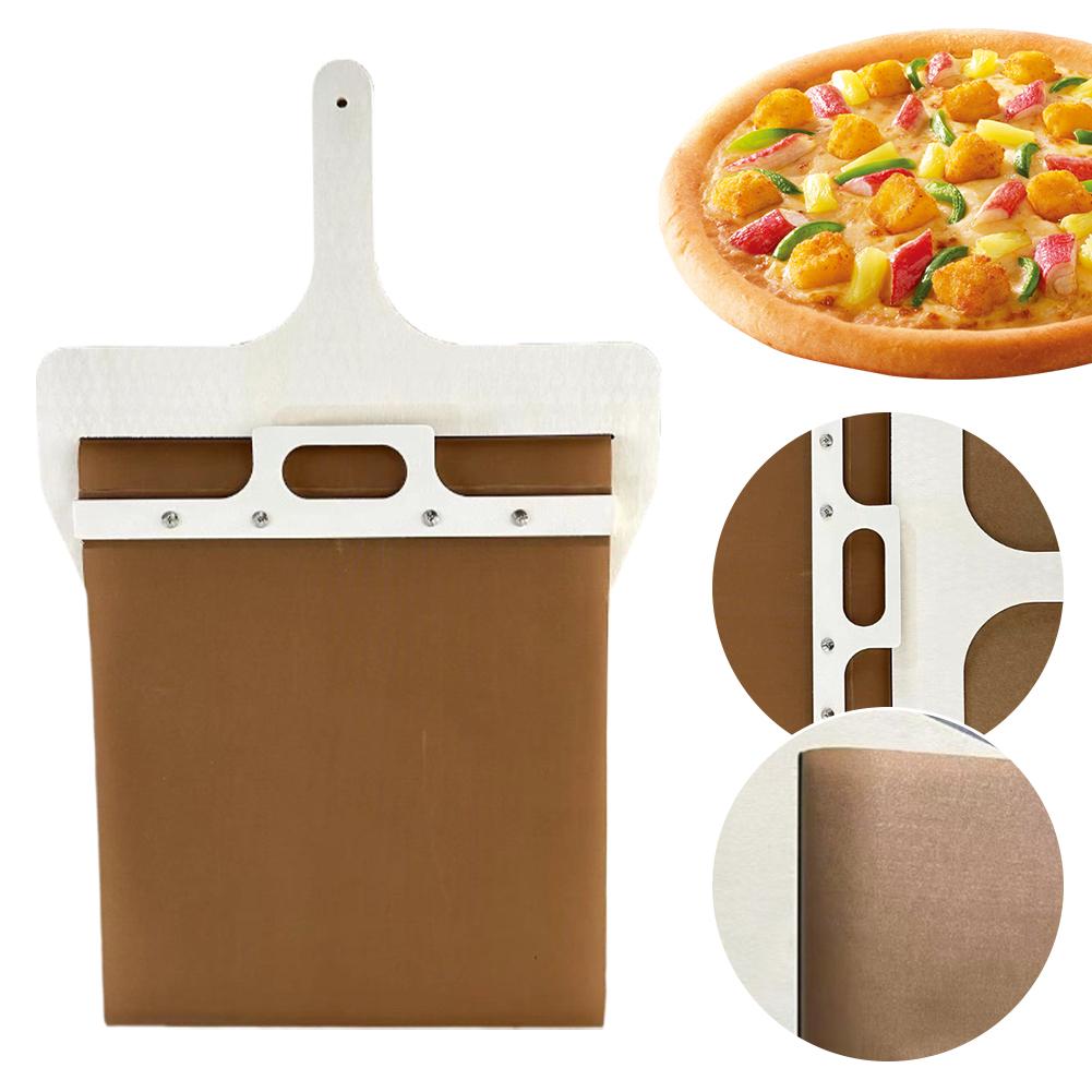 Sliding Pizza Peel Portable Pizza Peel Multifunction Wooden Pizza Spatula Paddle Hangable with Handle for Home Kitchen