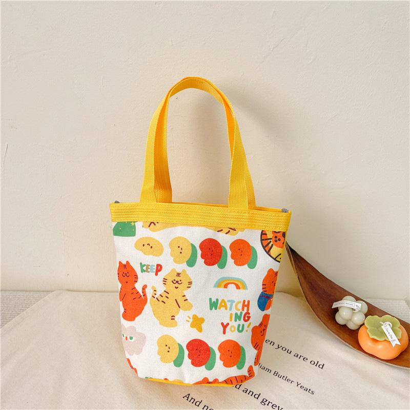 Korean  Lunch Bag Handbag Japanese Cute Cartoon Tiger Rabbit Girl Carrying Buck Bag Food Storage Bag