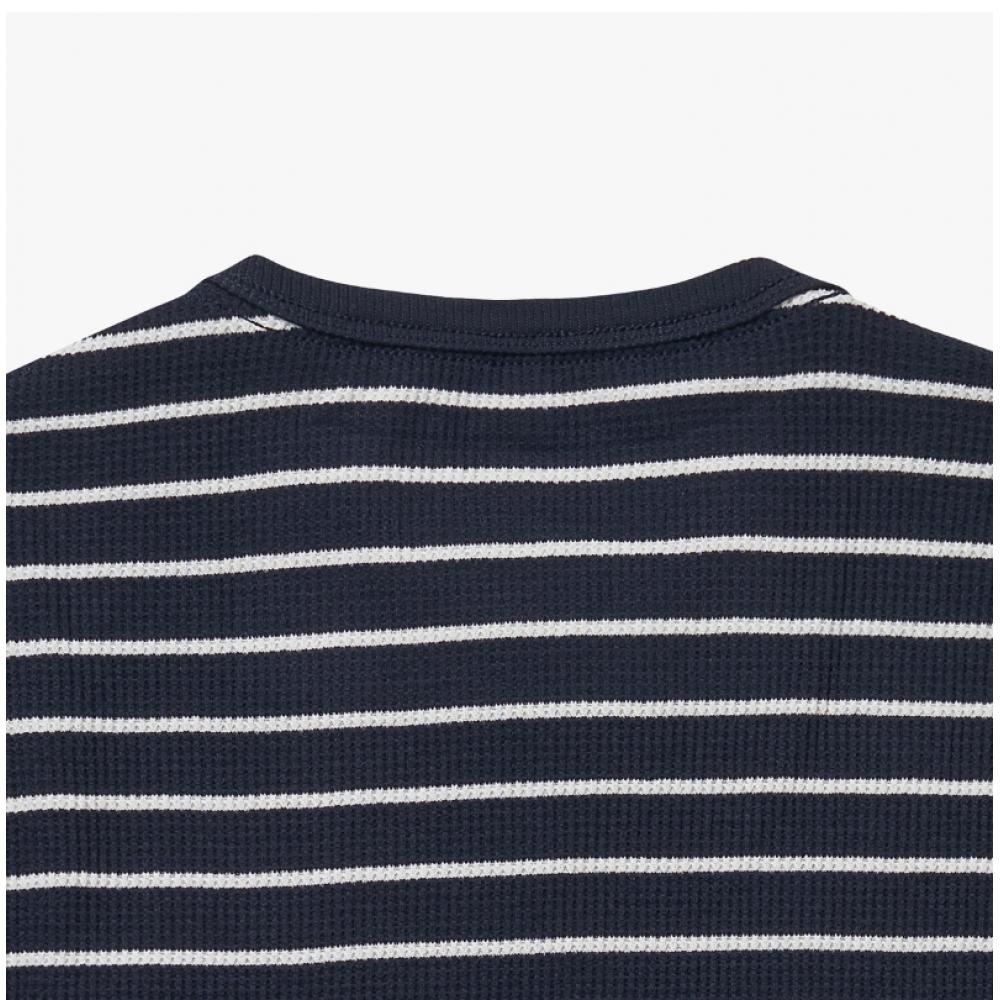 Tommy Hilfiger 09t4224 990 Thermal Stripe Waffle Men S Long Sleeve Tee