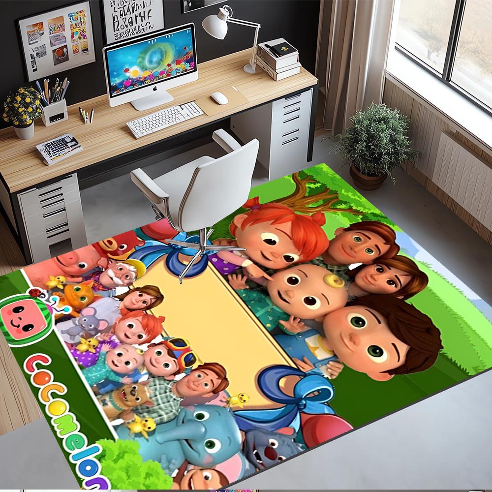 Cocomelon Printed Carpet Rug for Office Chair Living Room Bedroom Kitchen Room Decor Gifts