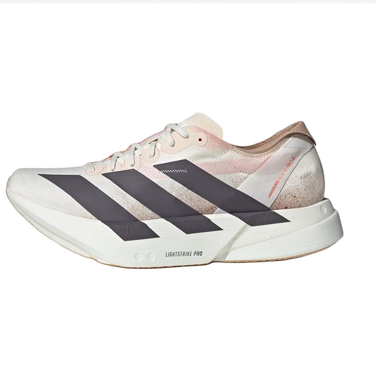 Adidas Adizero Adios Pro 4 Chalk White Grey Strata Men Sneakers Cream Impact-Orange JR6367