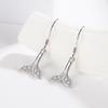 Feminine Simple Ins Mermaid Dolphin Fish Tail Ear Hooks Earrings