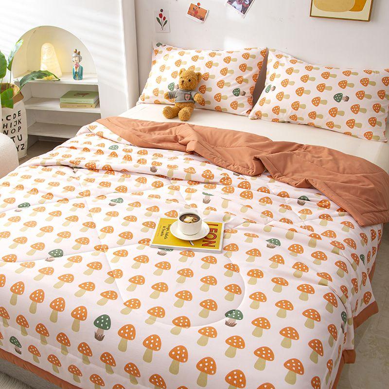 Print Spring Summer Quilt Queen Mechanical Wash Comfortable Comforter Single Double Blanket Quilts for Children Adults