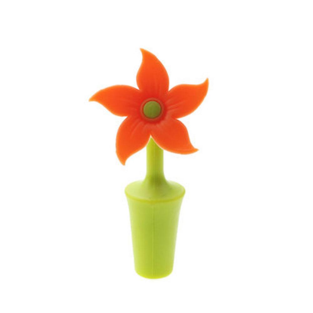 Silicone World Bauhinia Flower Silicone Wine Stopper  Vacuum Red Wine Bottle Stopper Sealed Champagne Drinks Wine Stopper Tools