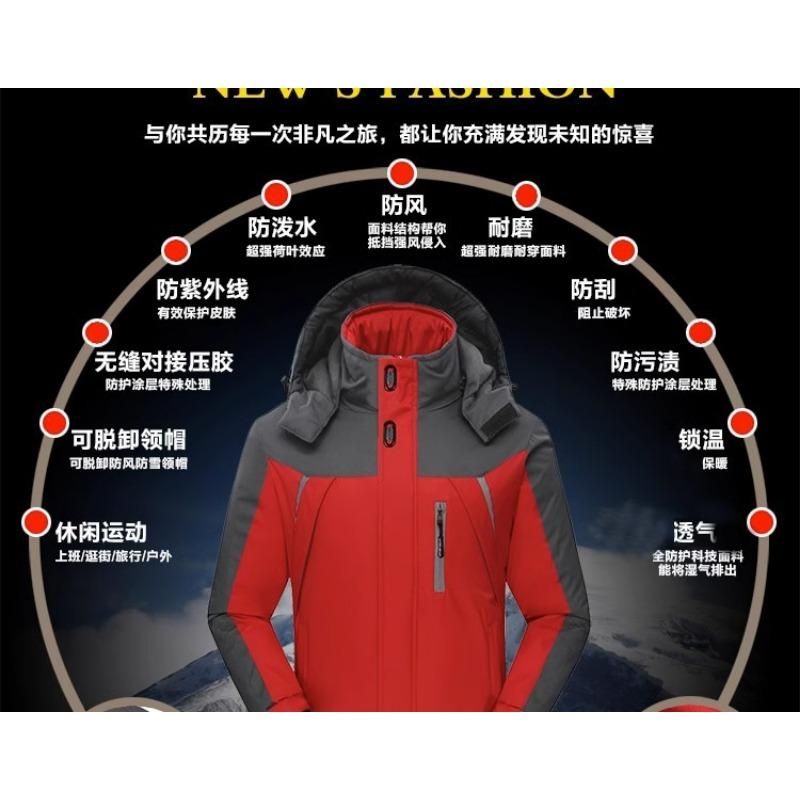 Men Thick Fleece Lined Cotton Padded Windproof Big Size Winter Work Coat