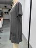 European and American Fashion: Women's Square Neck Short Sleeve Pocket Dress