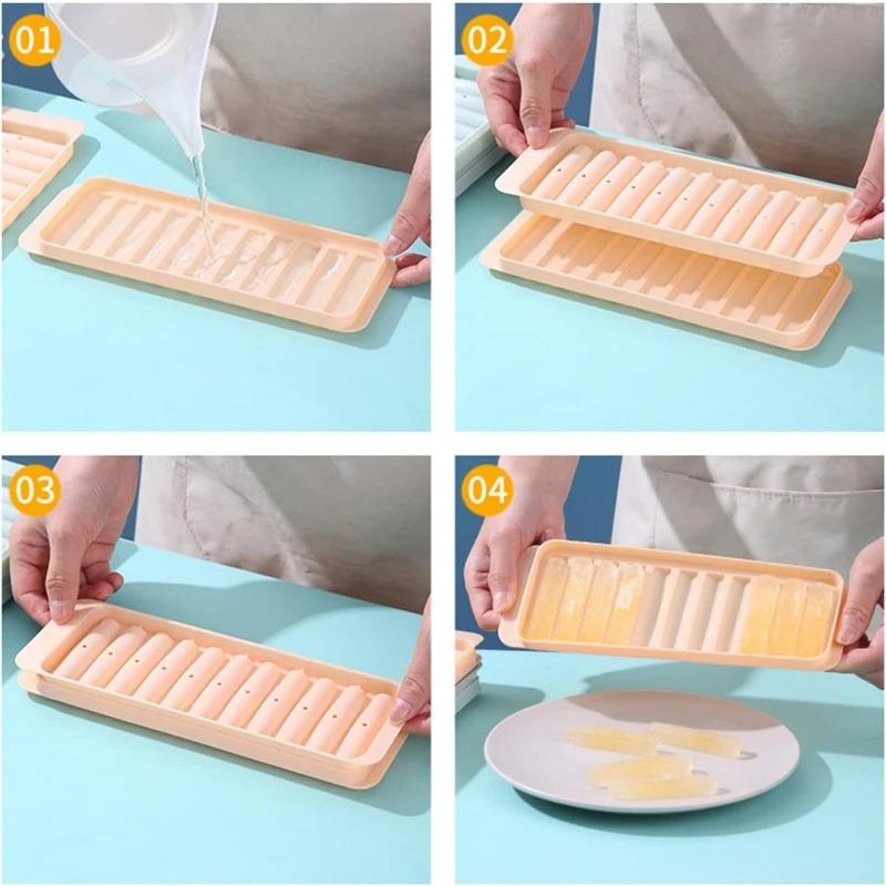 Stampo Cubetti di Ghiaccio a Barra Lunga Succo Vino Cocktail Cubetto di Ghiaccio Cilindrico Cubetto di Ghiaccio Creativo da Inserire nell'Apertura delle Bottiglie di Bevande