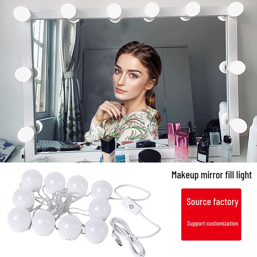 

Трехцветные светодиодные огни для макияжного зеркала в голливудском стиле с лампами 6 Bulbs