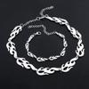 Set di collane a fiamma alla moda Accessorio punk Catena rock Choker unisex per donne uomini Streetwear Harajuku Hip Hop Regalo Gioielli per feste